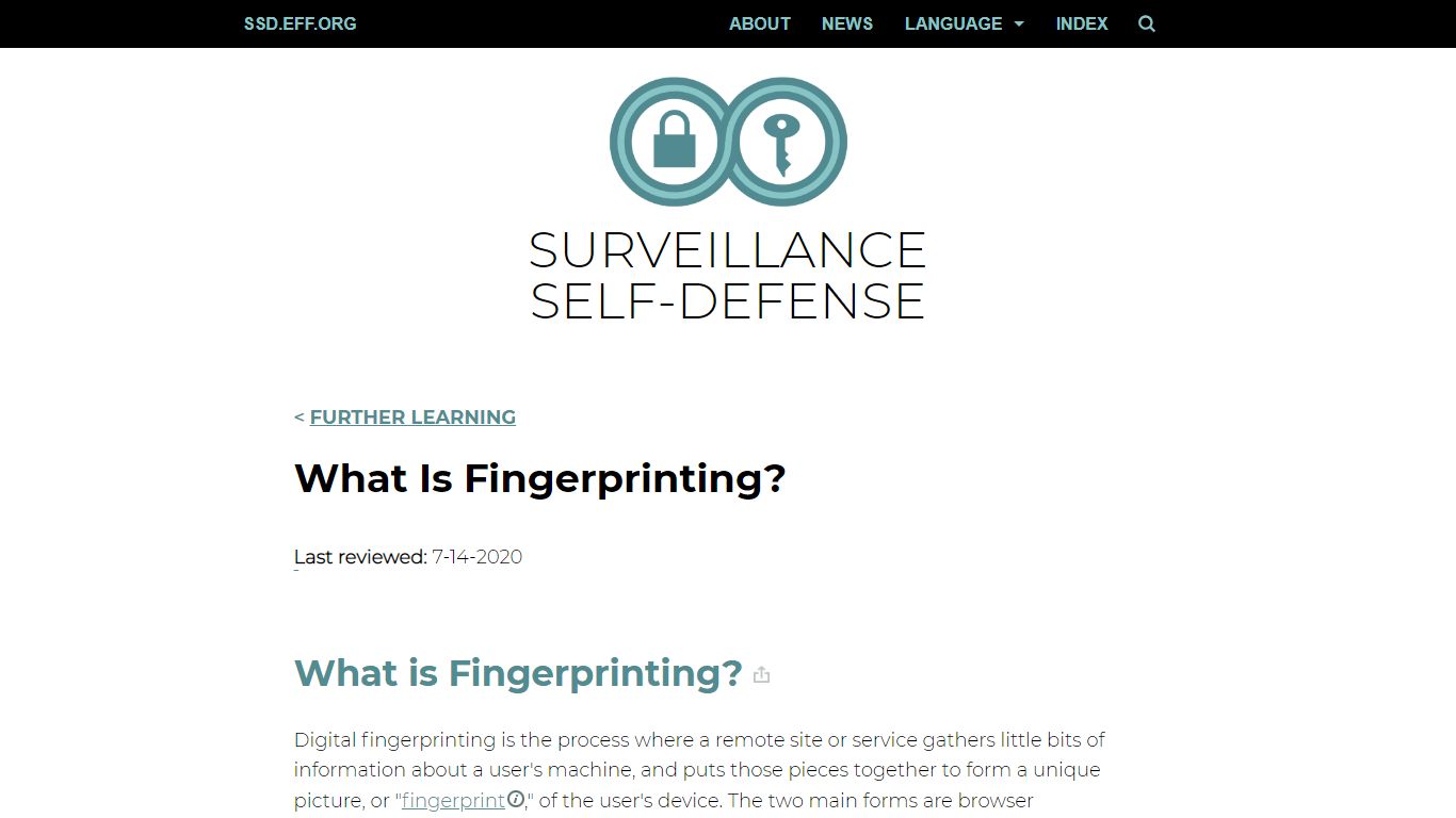 What Is Fingerprinting? | Surveillance Self-Defense